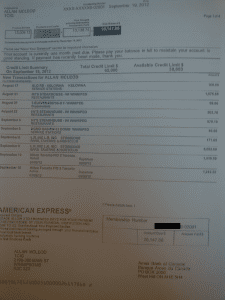 An invoice shows charges at a Toronto strip club.