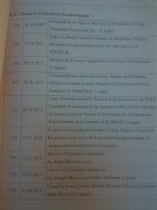 Documents show McLeod's son attending a private school in Kelowna.