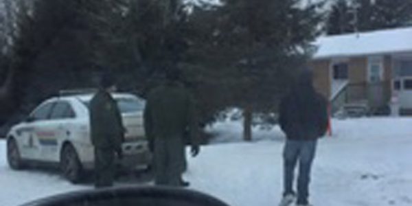 RCMP and Conservation officers in Pine Creek