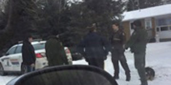 RCMP and Conservations officers on the Pine Creek First Nation