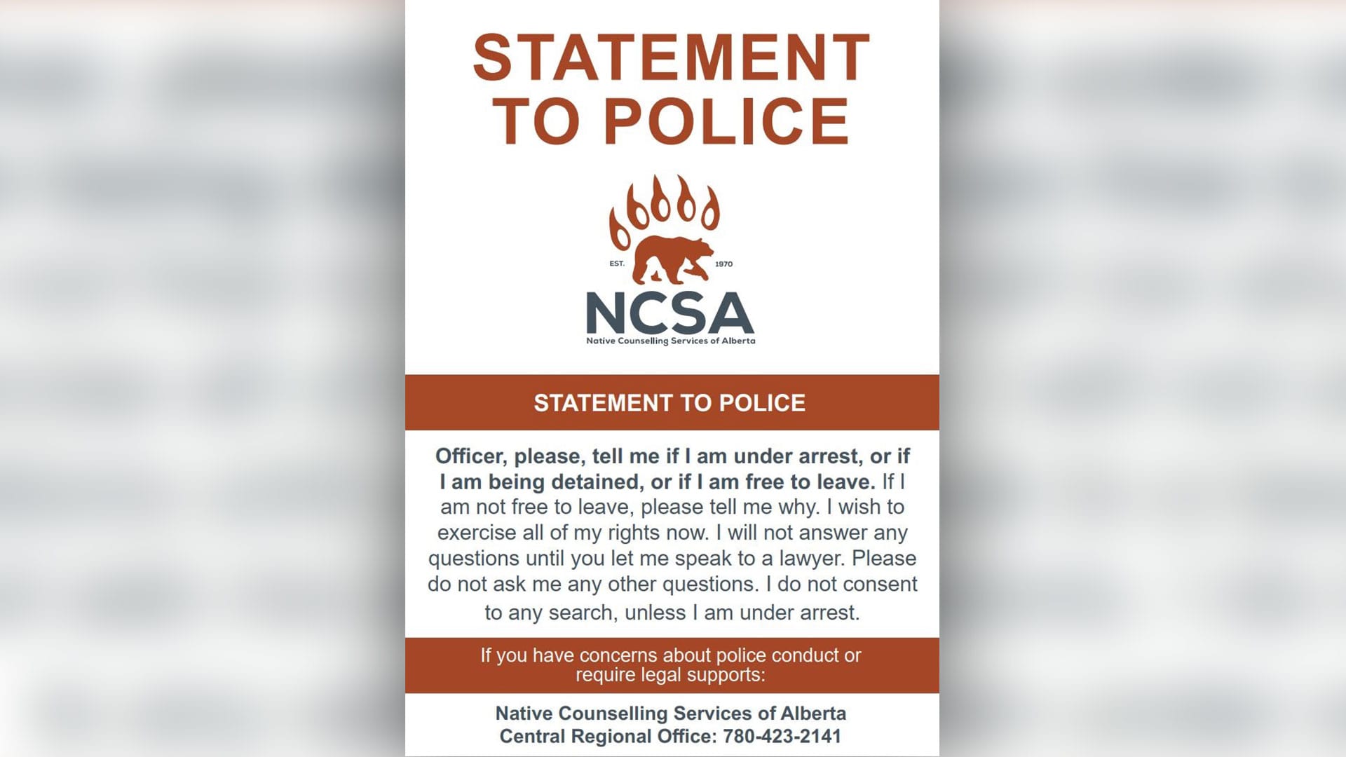 statement to police 