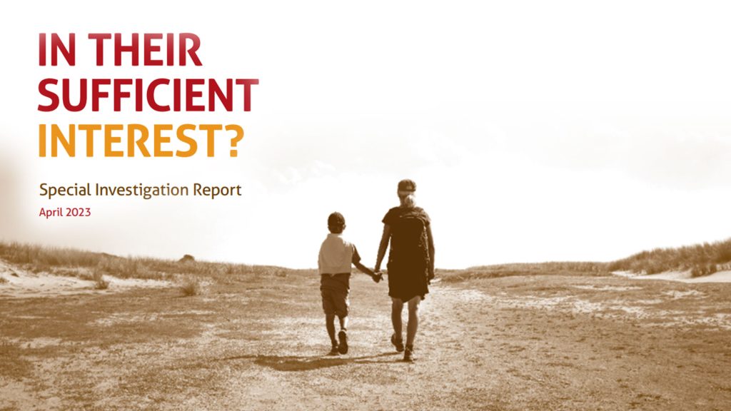 child advocate report cover page