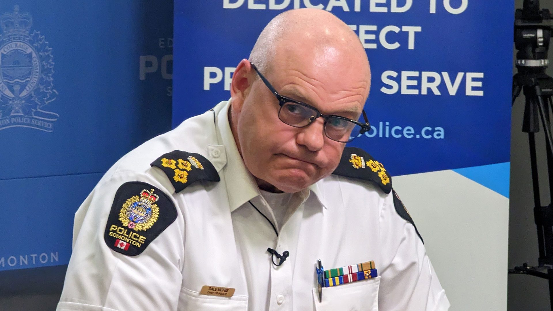 Chief of Edmonton police asked about Pacey Dumas