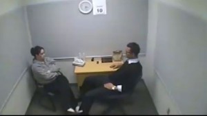 Video image of the January 2012 interrogation Wendy Scott (left) by Medicine Hat police.
